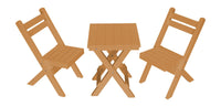 A&L Furniture Company Recycled Plastic Amish Coronado Square Folding Bistro Set - Cedar