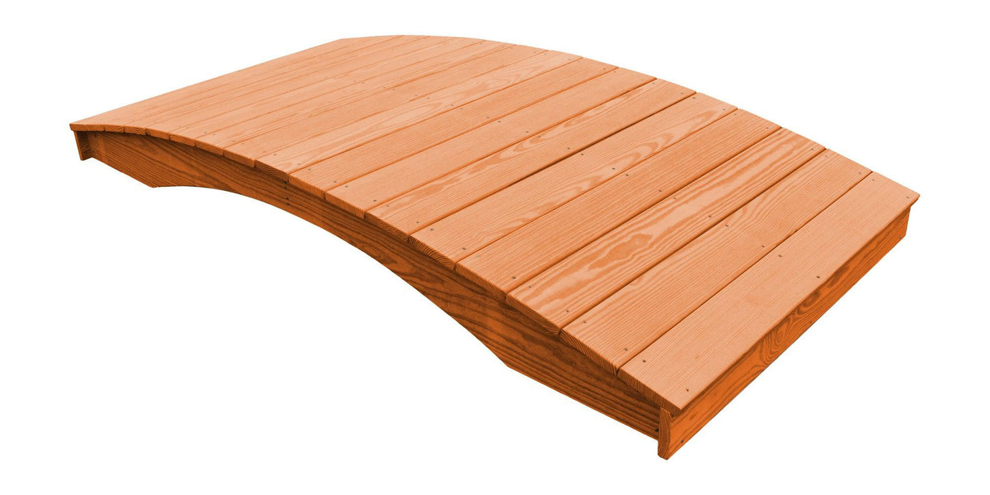 A&L Furniture Co. Western Red Cedar 4' x 8' Plank Garden Bridge - LEAD TIME TO SHIP 4 WEEKS OR LESS