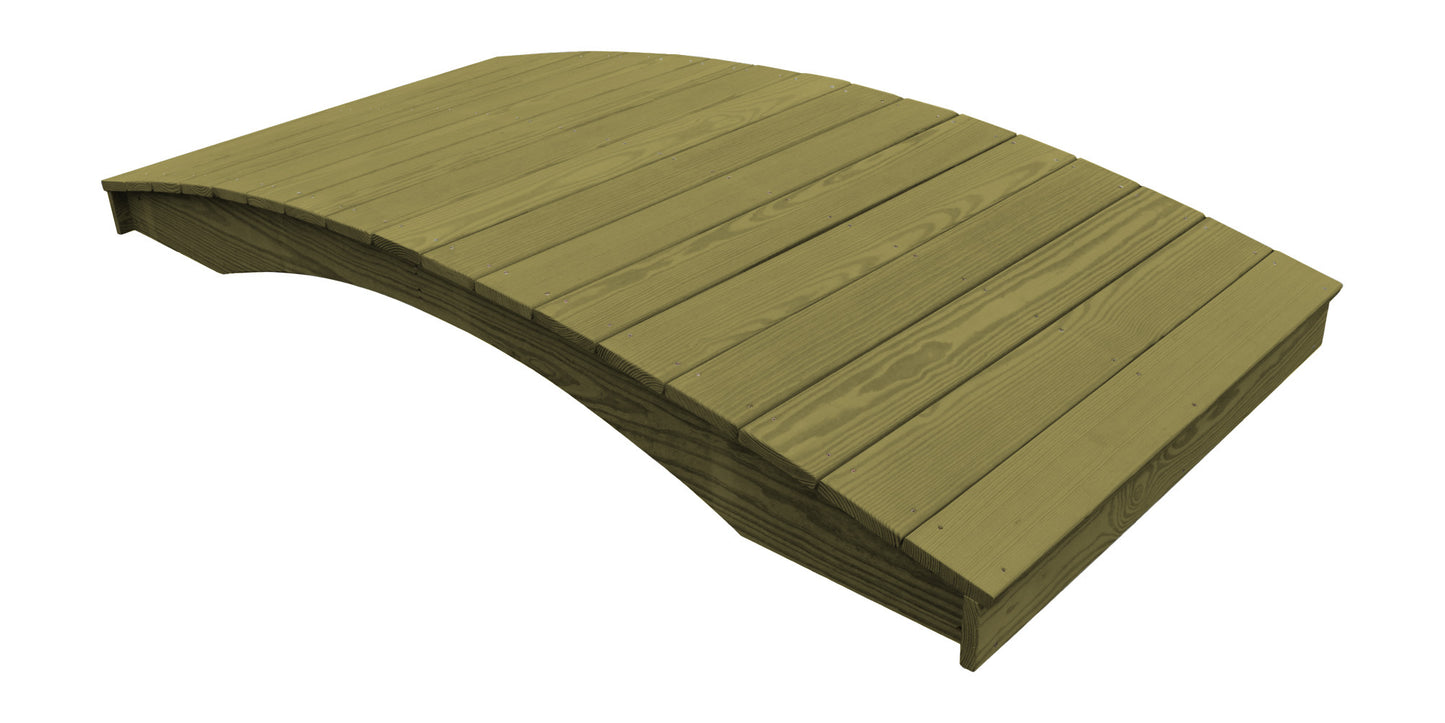 A&L Furniture Co. Western Red Cedar 4' x 8' Plank Garden Bridge - LEAD TIME TO SHIP 4 WEEKS OR LESS