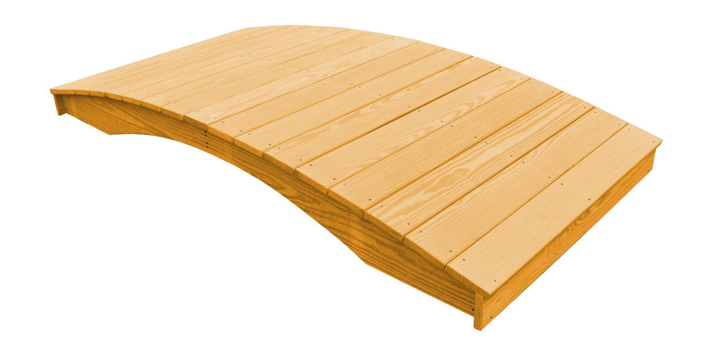 A&L Furniture Co. Western Red Cedar 4' x 8' Plank Garden Bridge - LEAD TIME TO SHIP 4 WEEKS OR LESS