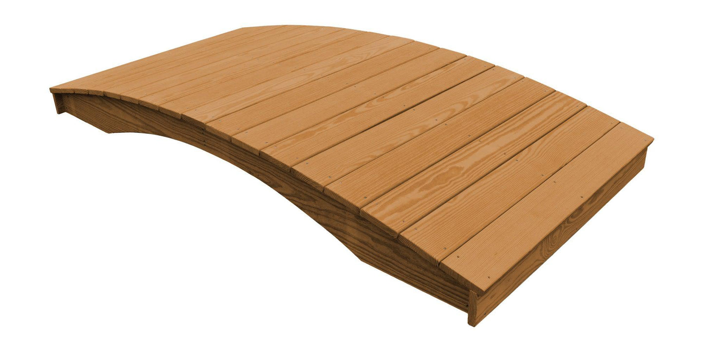 A&L Furniture Co. Western Red Cedar 4' x 8' Plank Garden Bridge - LEAD TIME TO SHIP 4 WEEKS OR LESS