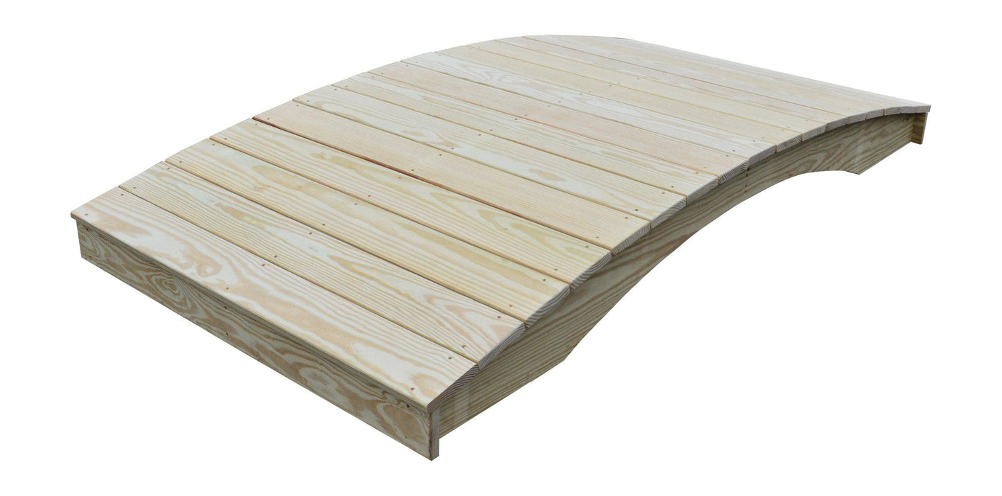A&L Furniture Co. Western Red Cedar 4' x 8' Plank Garden Bridge - LEAD TIME TO SHIP 4 WEEKS OR LESS