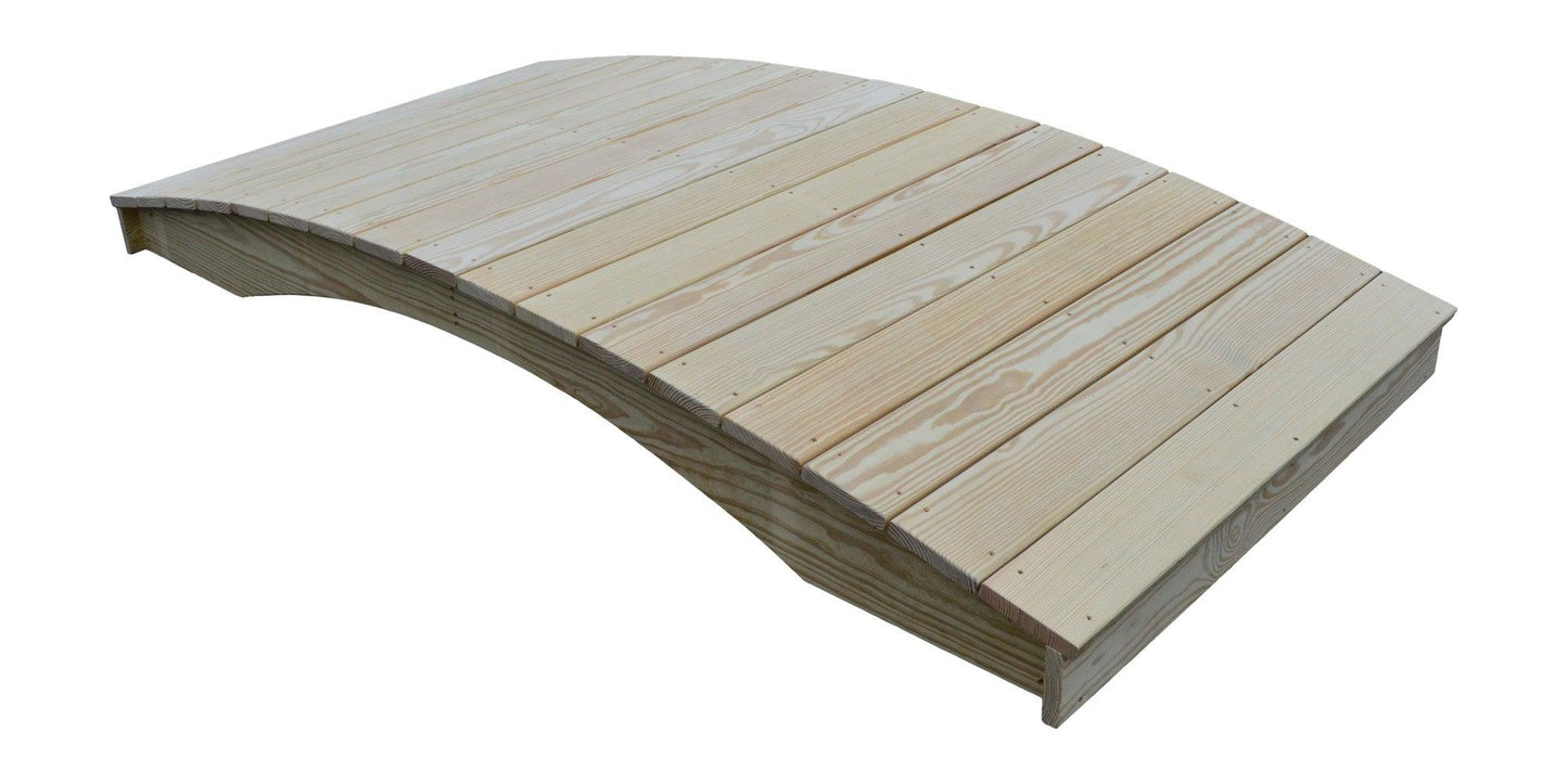 A&L Furniture Co. Western Red Cedar 4' x 8' Plank Garden Bridge - LEAD TIME TO SHIP 4 WEEKS OR LESS