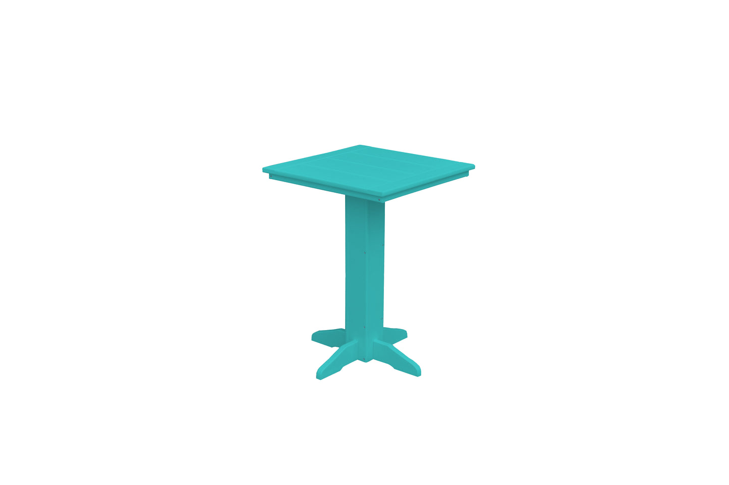 A&L Furniture Co. Recycled Plastic Square Bistro Table - LEAD TIME TO SHIP 10 BUSINESS DAYS