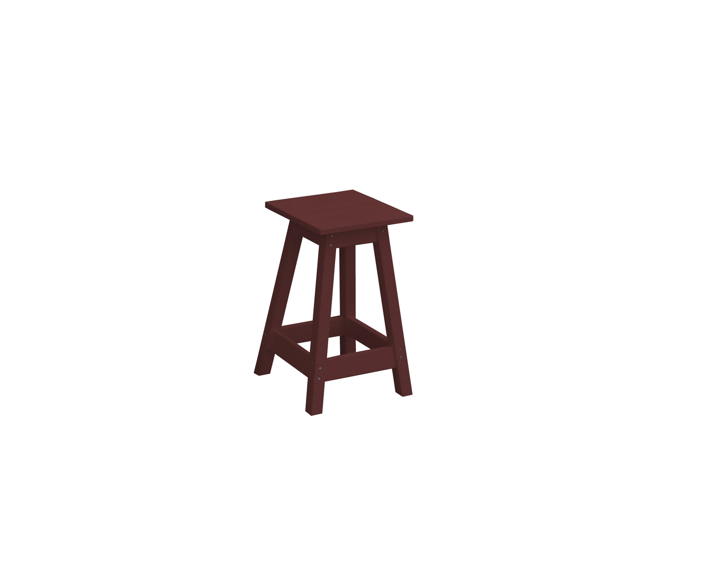 A&L Furniture Co. Recycled Plastic Square Bistro Stool - LEAD TIME TO SHIP 10 BUSINESS DAYS