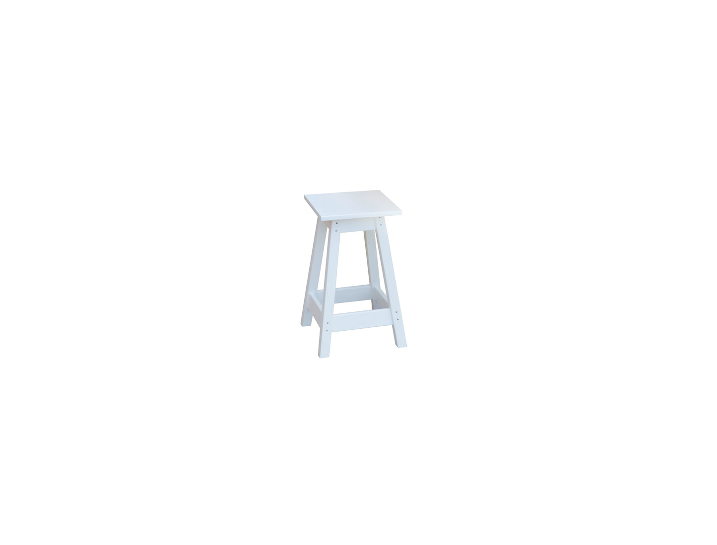 A&L Furniture Co. Recycled Plastic Square Bistro Stool - LEAD TIME TO SHIP 10 BUSINESS DAYS