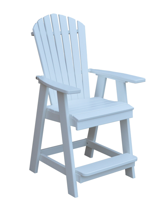 A&L Furniture Co. Recycled Plastic Fanback Balcony Chair (Counter Height) - LEAD TIME TO SHIP 10 BUSINESS DAYS