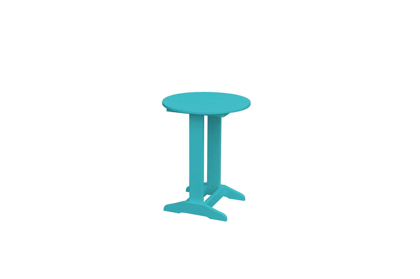 Bryton Park Poly Furniture Recycled Plastic Round Balcony Side Table (PAIRS W/ COUNTER HEIGHT FURNITURE) - LEAD TIME TO SHIP 10 BUSINESS DAYS