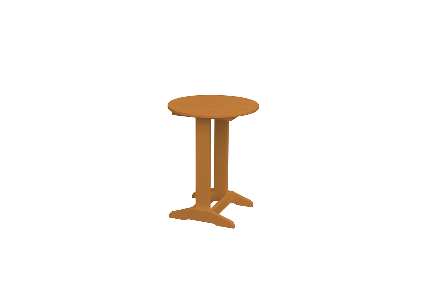 Bryton Park Poly Furniture Recycled Plastic Round Balcony Side Table (PAIRS W/ COUNTER HEIGHT FURNITURE) - LEAD TIME TO SHIP 10 BUSINESS DAYS