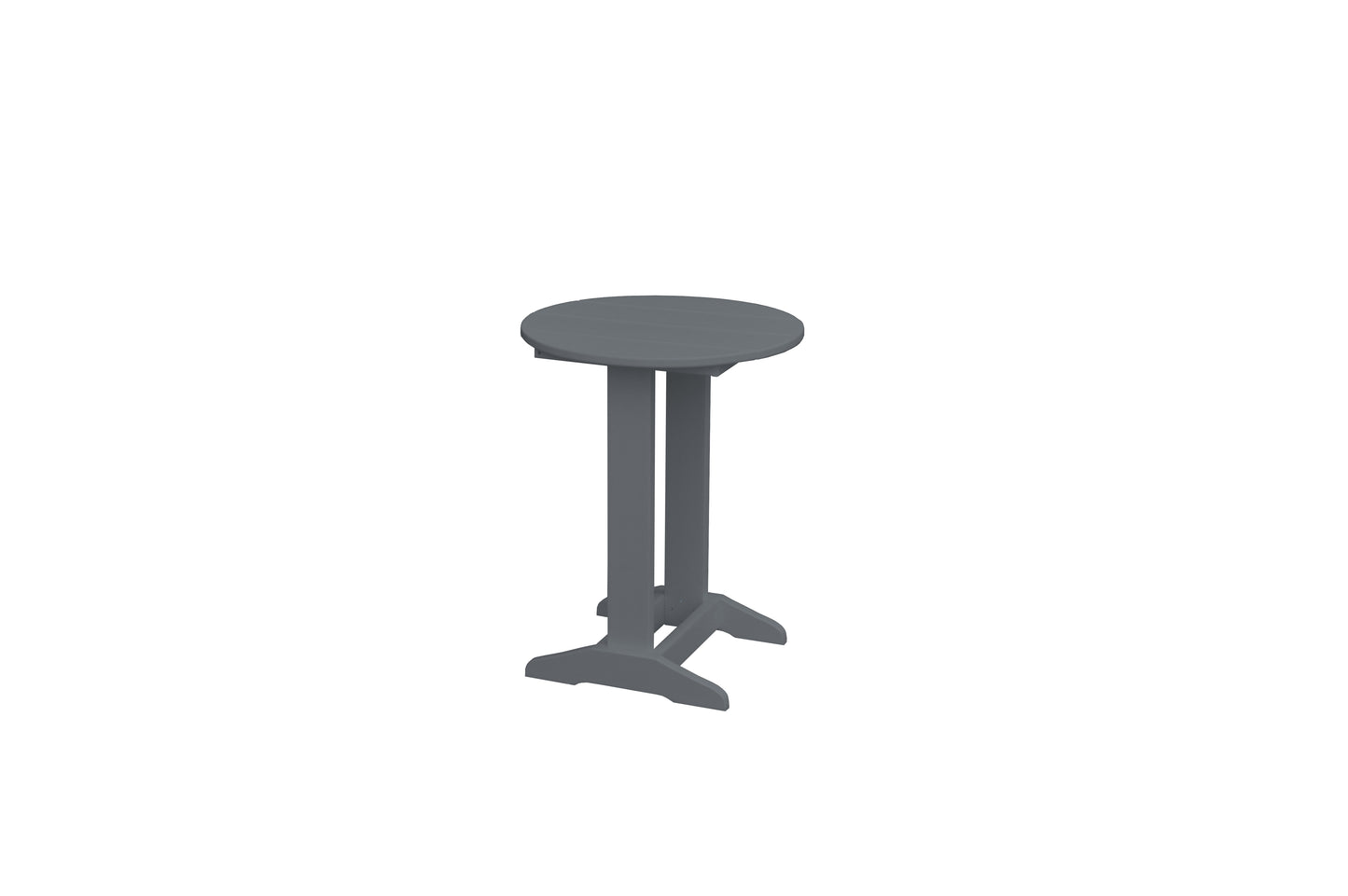 Bryton Park Poly Furniture Recycled Plastic Round Balcony Side Table (PAIRS W/ COUNTER HEIGHT FURNITURE) - LEAD TIME TO SHIP 10 BUSINESS DAYS