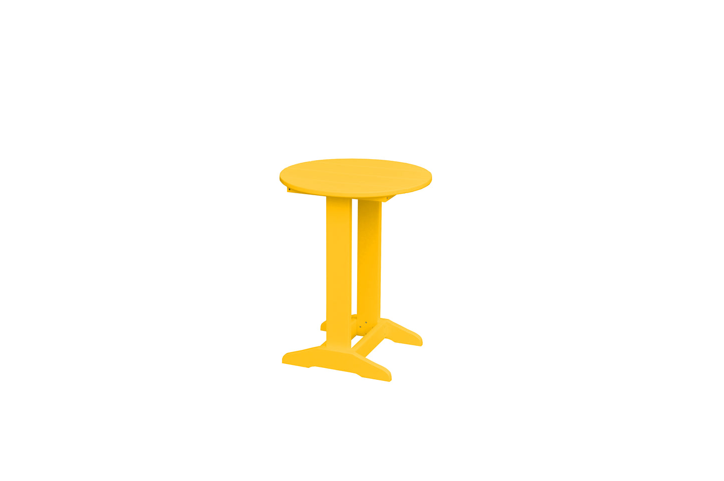 Bryton Park Poly Furniture Recycled Plastic Round Balcony Side Table (PAIRS W/ COUNTER HEIGHT FURNITURE) - LEAD TIME TO SHIP 10 BUSINESS DAYS