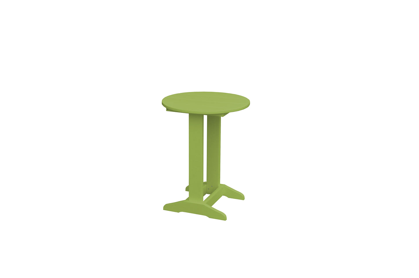 Bryton Park Poly Furniture Recycled Plastic Round Balcony Side Table (PAIRS W/ COUNTER HEIGHT FURNITURE) - LEAD TIME TO SHIP 10 BUSINESS DAYS