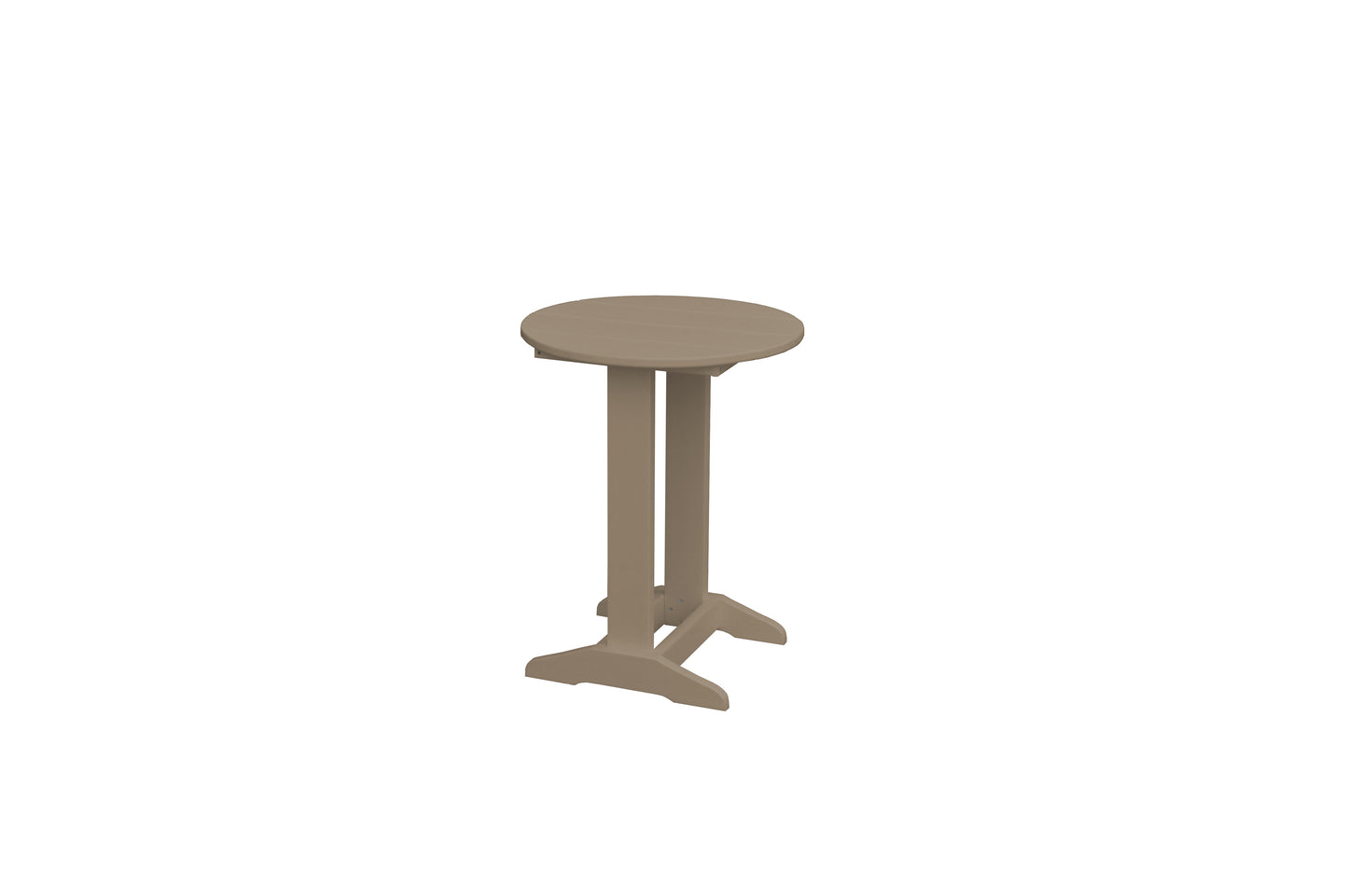 Bryton Park Poly Furniture Recycled Plastic Round Balcony Side Table (PAIRS W/ COUNTER HEIGHT FURNITURE) - LEAD TIME TO SHIP 10 BUSINESS DAYS