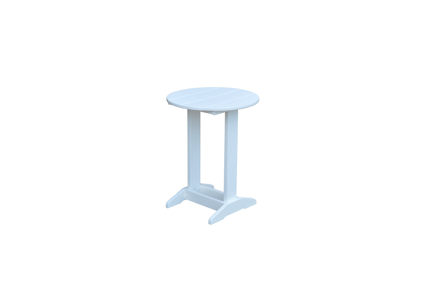Bryton Park Poly Furniture Recycled Plastic Round Balcony Side Table (PAIRS W/ COUNTER HEIGHT FURNITURE) - LEAD TIME TO SHIP 10 BUSINESS DAYS