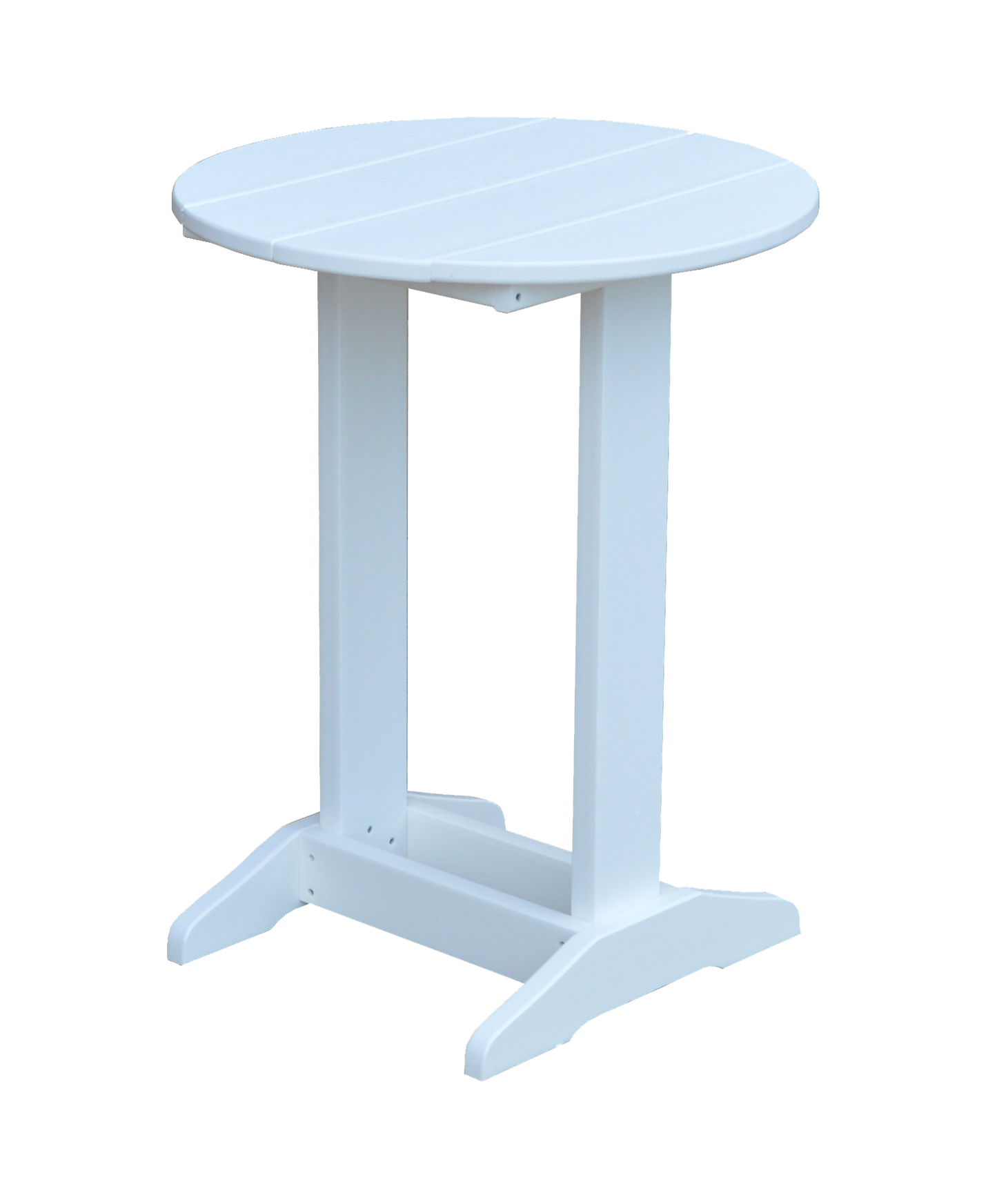 Bryton Park Poly Furniture Recycled Plastic Round Balcony Side Table (PAIRS W/ COUNTER HEIGHT FURNITURE) - LEAD TIME TO SHIP 10 BUSINESS DAYS
