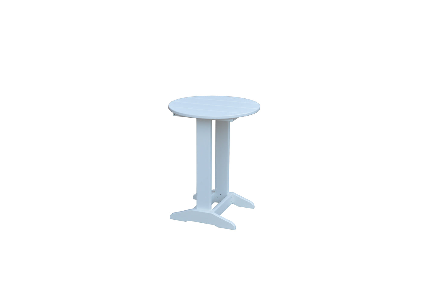 Bryton Park Poly Furniture Recycled Plastic Round Balcony Side Table (PAIRS W/ COUNTER HEIGHT FURNITURE) - LEAD TIME TO SHIP 10 BUSINESS DAYS