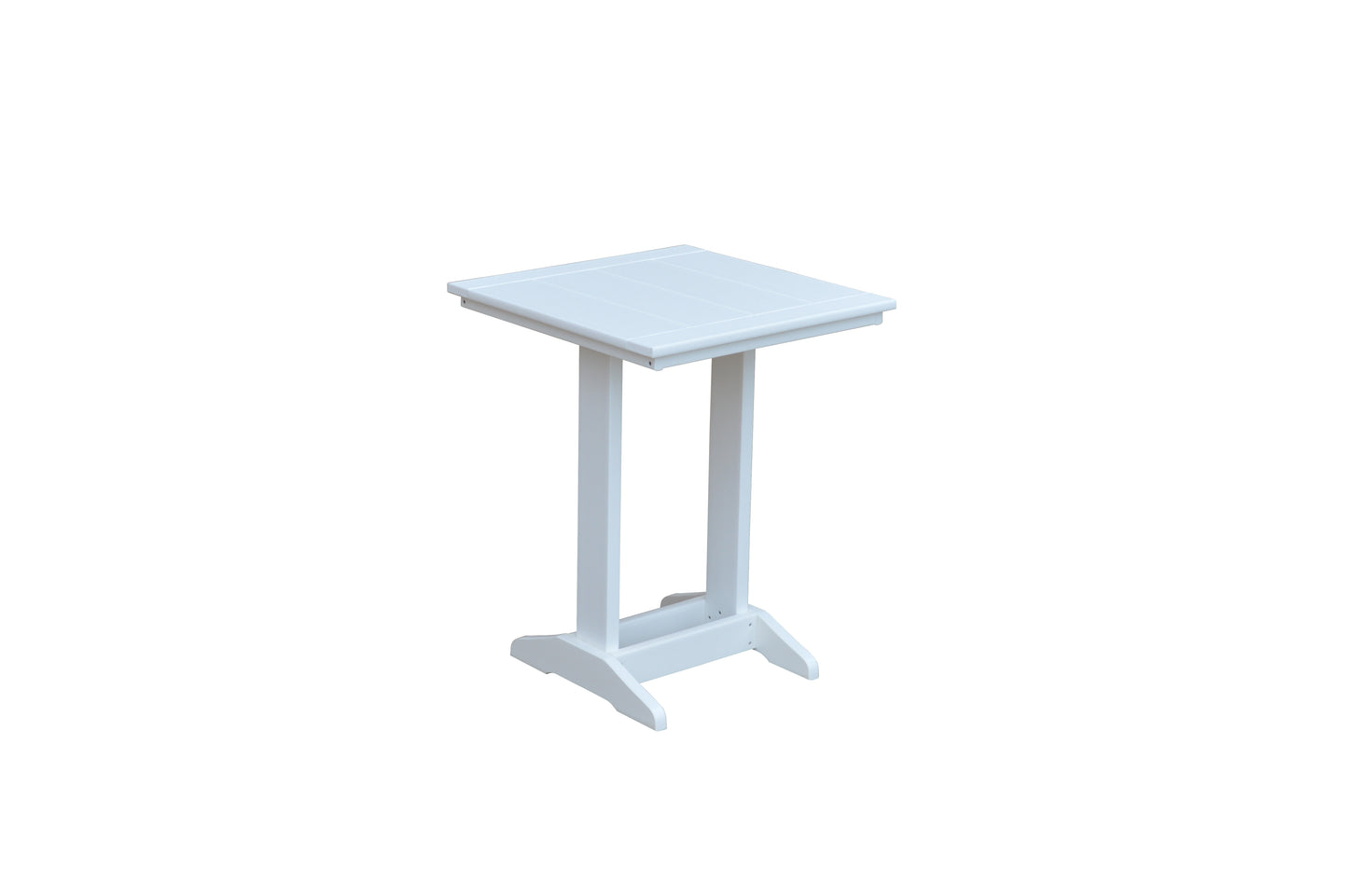 A&L Furniture Co. Recycled Plastic Square Balcony Side Table (PAIRS W/ COUNTER HEIGHT FURNITURE) - LEAD TIME TO SHIP 10 BUSINESS DAYS