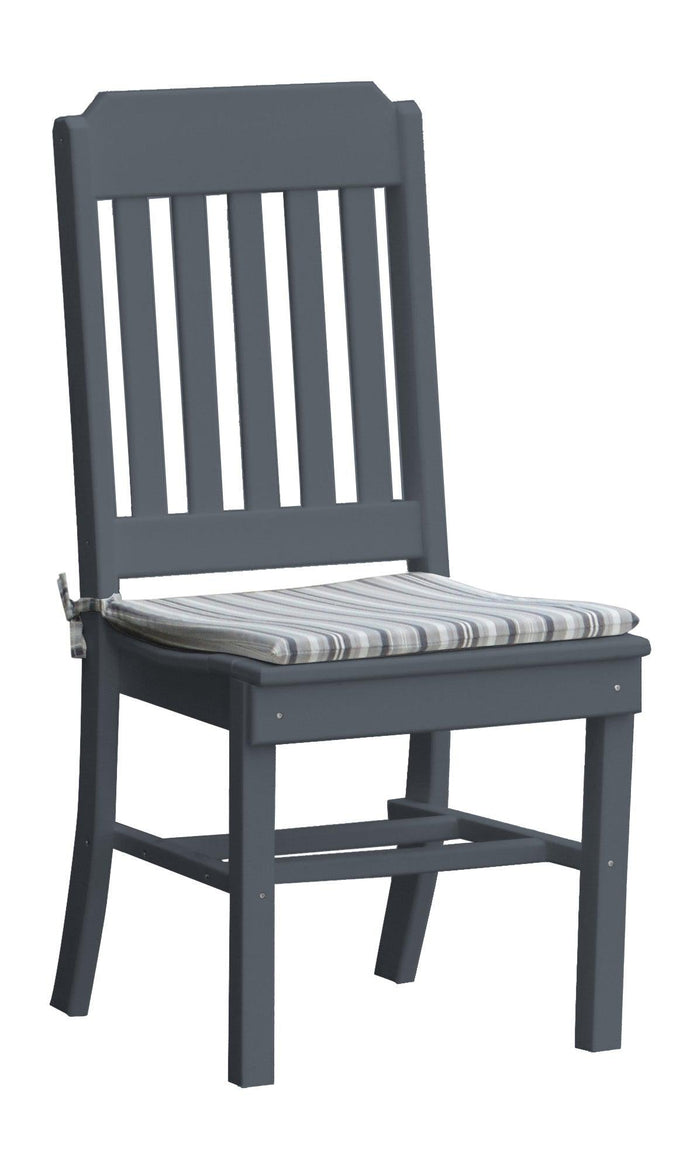 A&L Furniture Company Recycled Plastic Traditional Dining Chair - Dark Gray