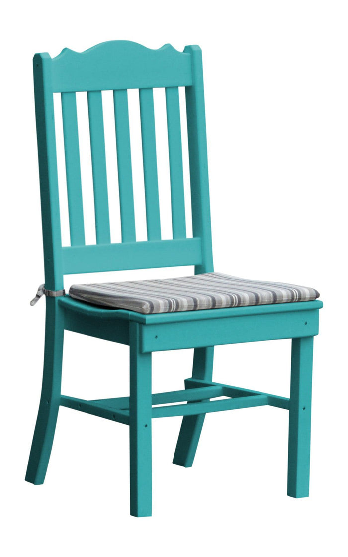 A&L Furniture Company Recycled Plastic Royal Dining Chair  - Aruba Blue