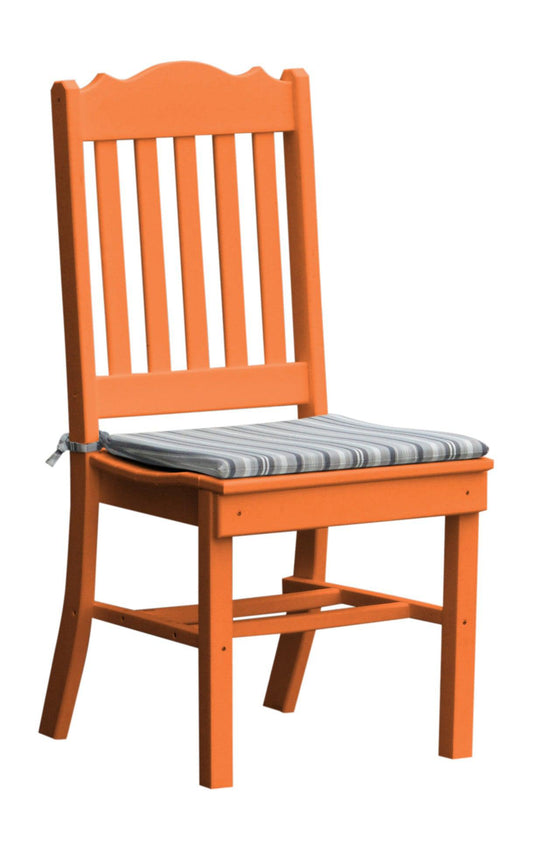 A&L Furniture Company Recycled Plastic Royal Dining Chair  - Orange