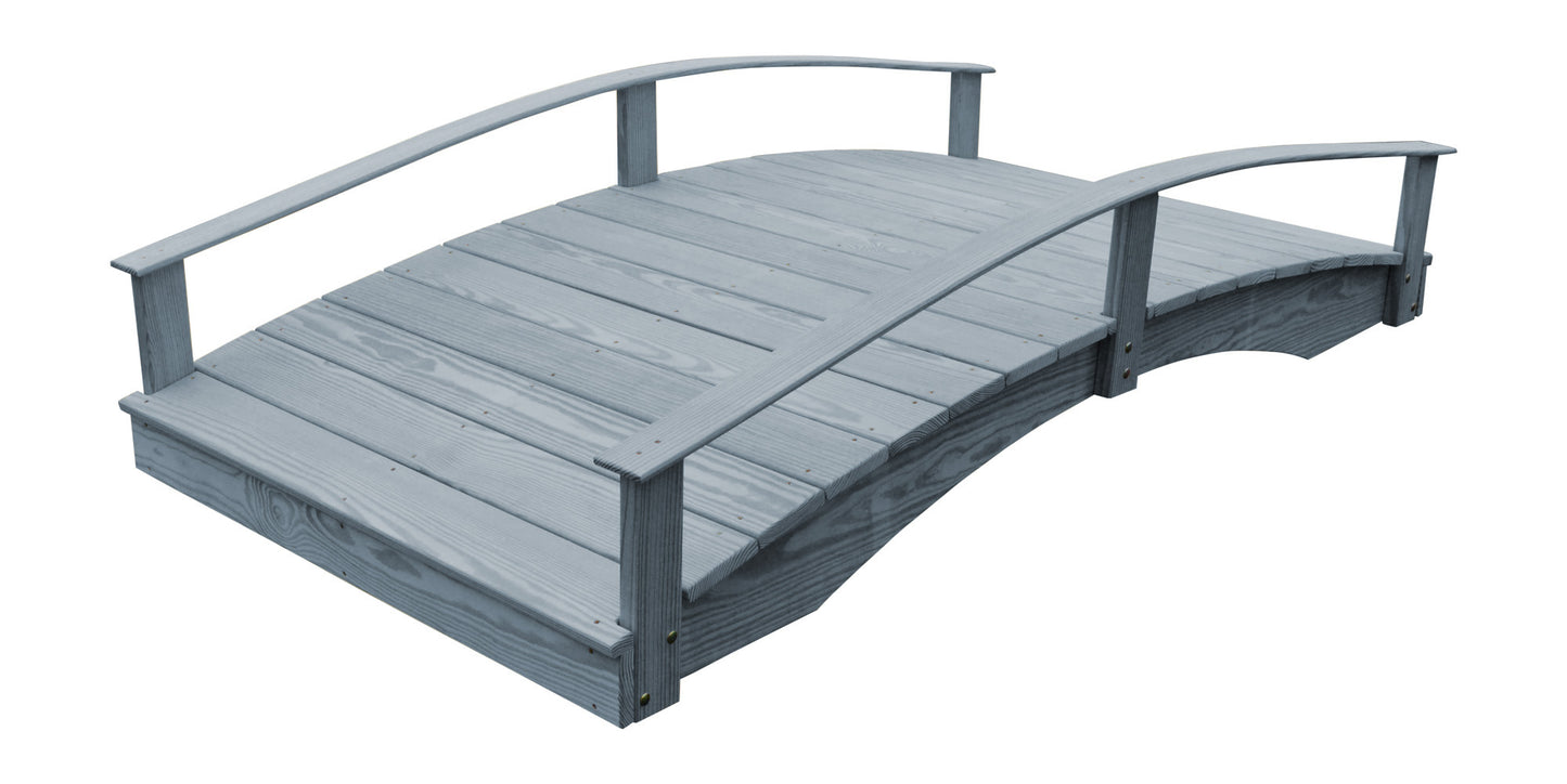 Backyard Crafts Western Red Cedar 4' x 8' Oriental Garden Bridge - LEAD TIME TO SHIP 2 WEEKS