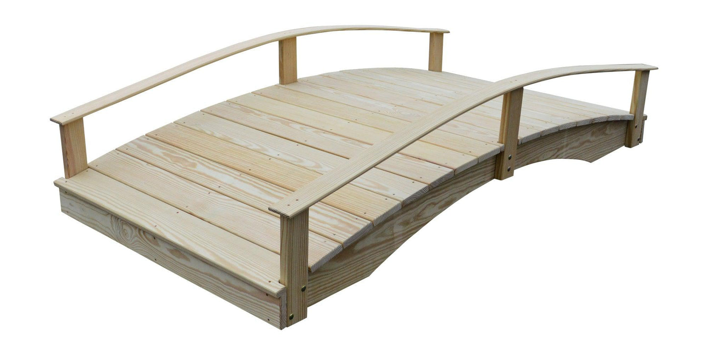 Backyard Crafts Western Red Cedar 4' x 8' Oriental Garden Bridge - LEAD TIME TO SHIP 2 WEEKS