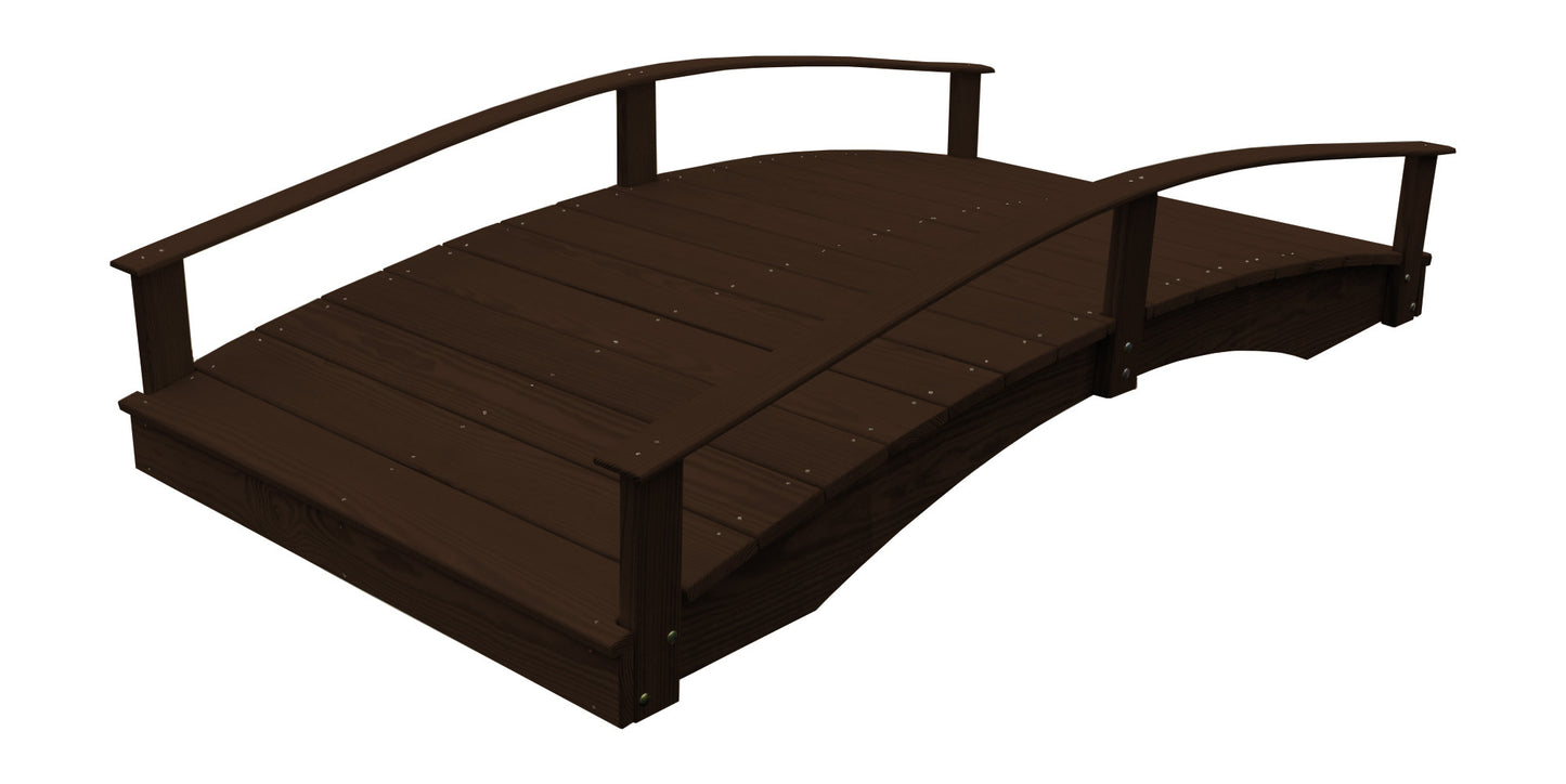 Backyard Crafts Western Red Cedar 4' x 8' Oriental Garden Bridge - LEAD TIME TO SHIP 2 WEEKS