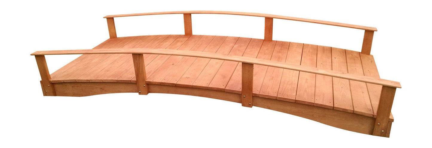 Backyard Crafts Western Red Cedar 3' x 12' Oriental Garden Bridge - LEAD TIME TO SHIP 2 WEEKS