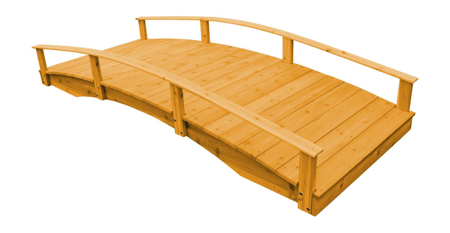 Backyard Crafts Western Red Cedar 4' x 12' Oriental Garden Bridge - LEAD TIME TO SHIP 2 WEEKS