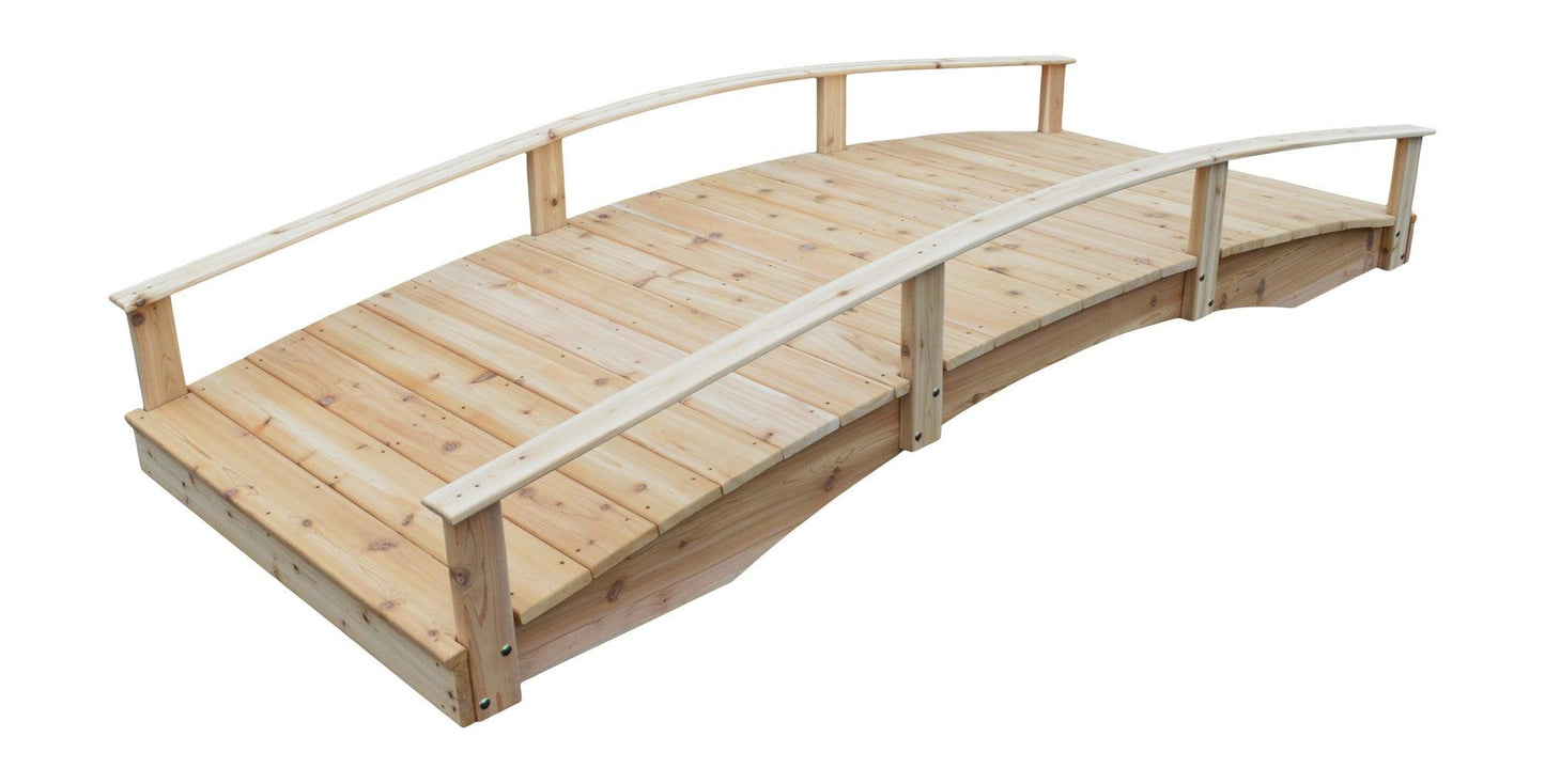 Backyard Crafts Western Red Cedar 4' x 12' Oriental Garden Bridge - LEAD TIME TO SHIP 2 WEEKS