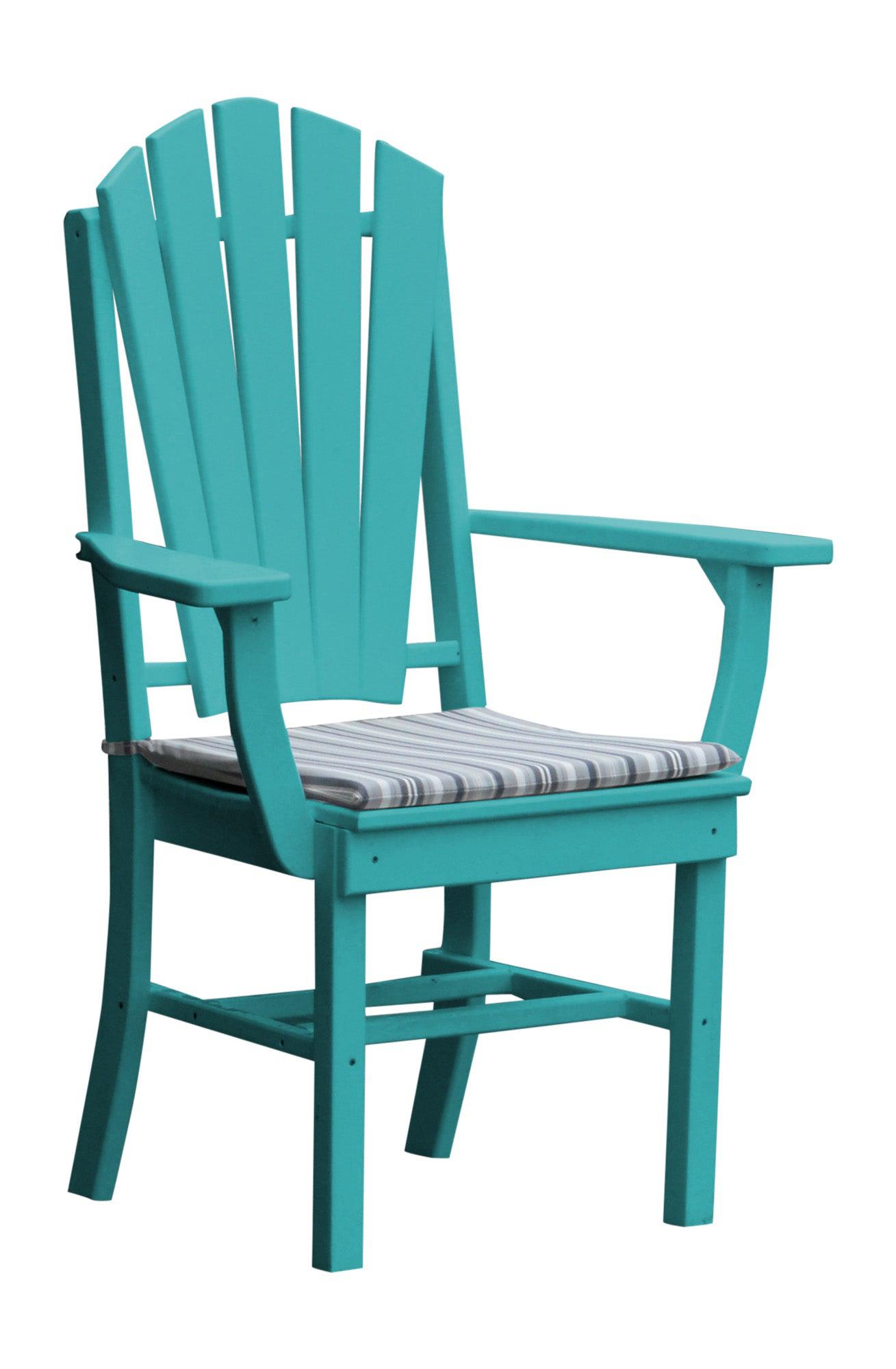 Bryton Park Poly Furniture Recycled Plastic Adirondack Dining Chair w/Arms - LEAD TIME TO SHIP 10 BUSINESS DAYS
