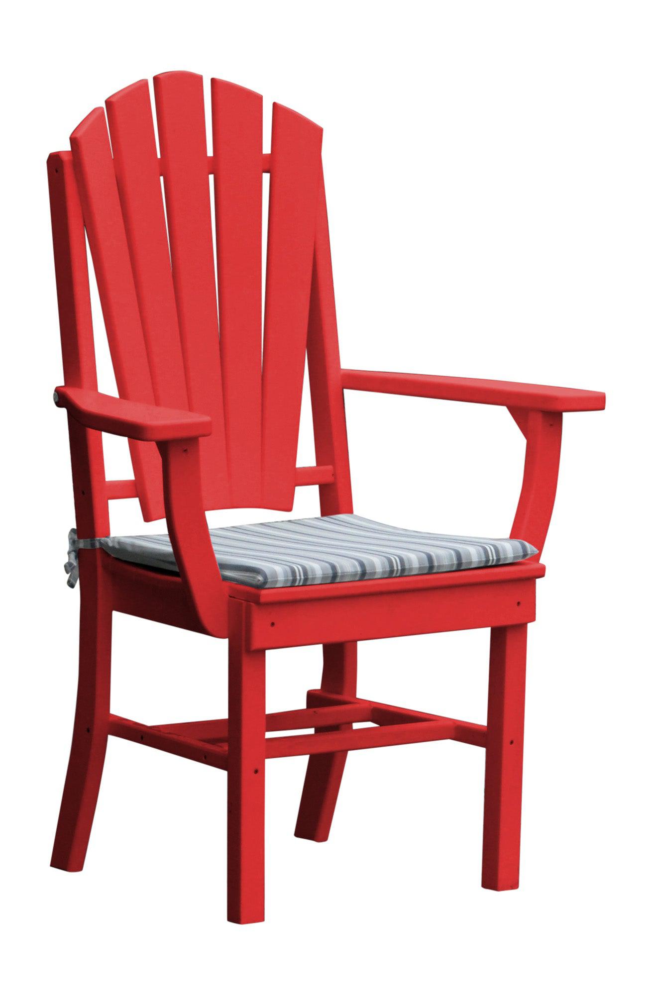 Bryton Park Poly Furniture Recycled Plastic Adirondack Dining Chair w/Arms - LEAD TIME TO SHIP 10 BUSINESS DAYS
