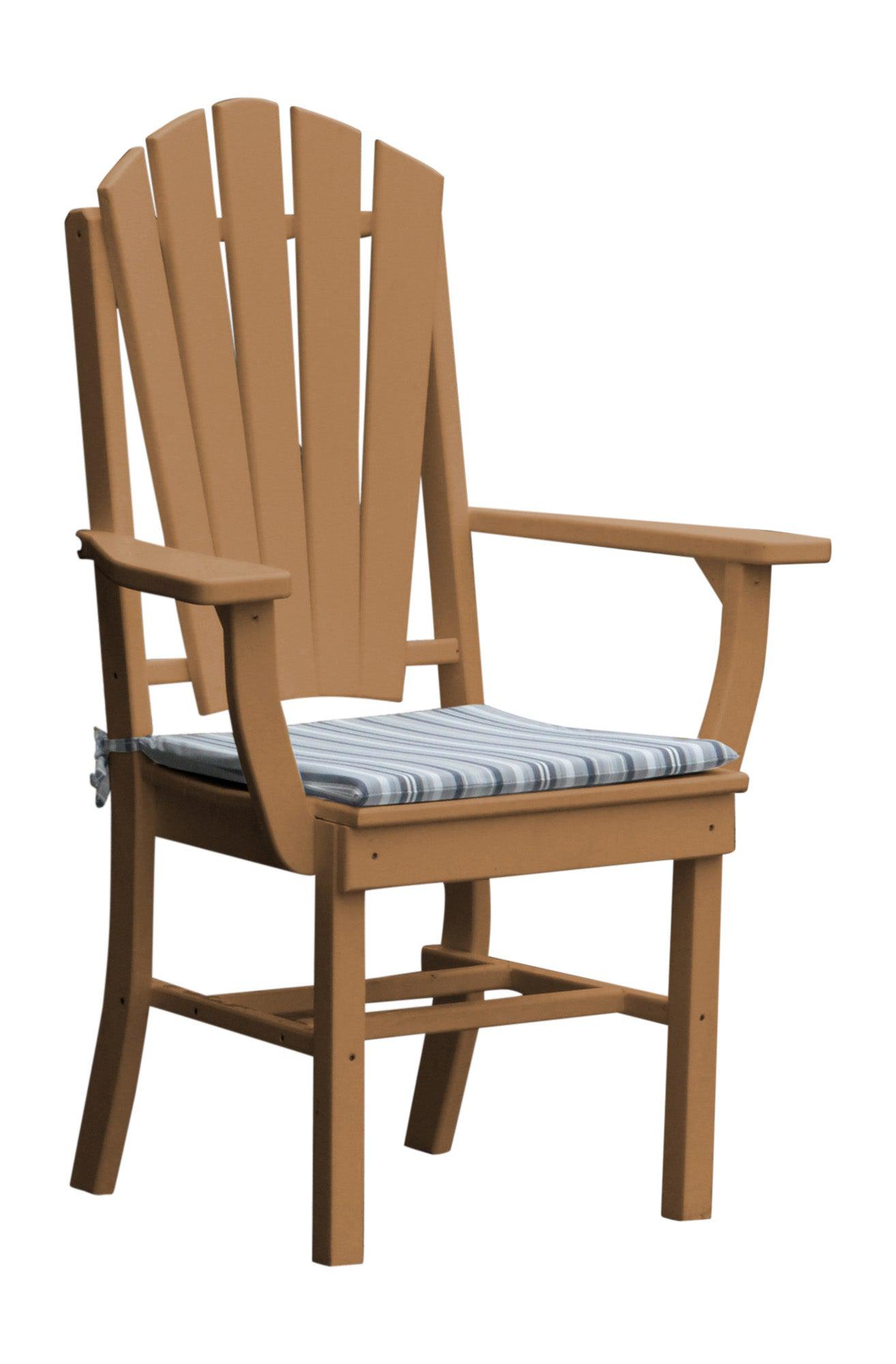 Bryton Park Poly Furniture Recycled Plastic Adirondack Dining Chair w/Arms - LEAD TIME TO SHIP 10 BUSINESS DAYS