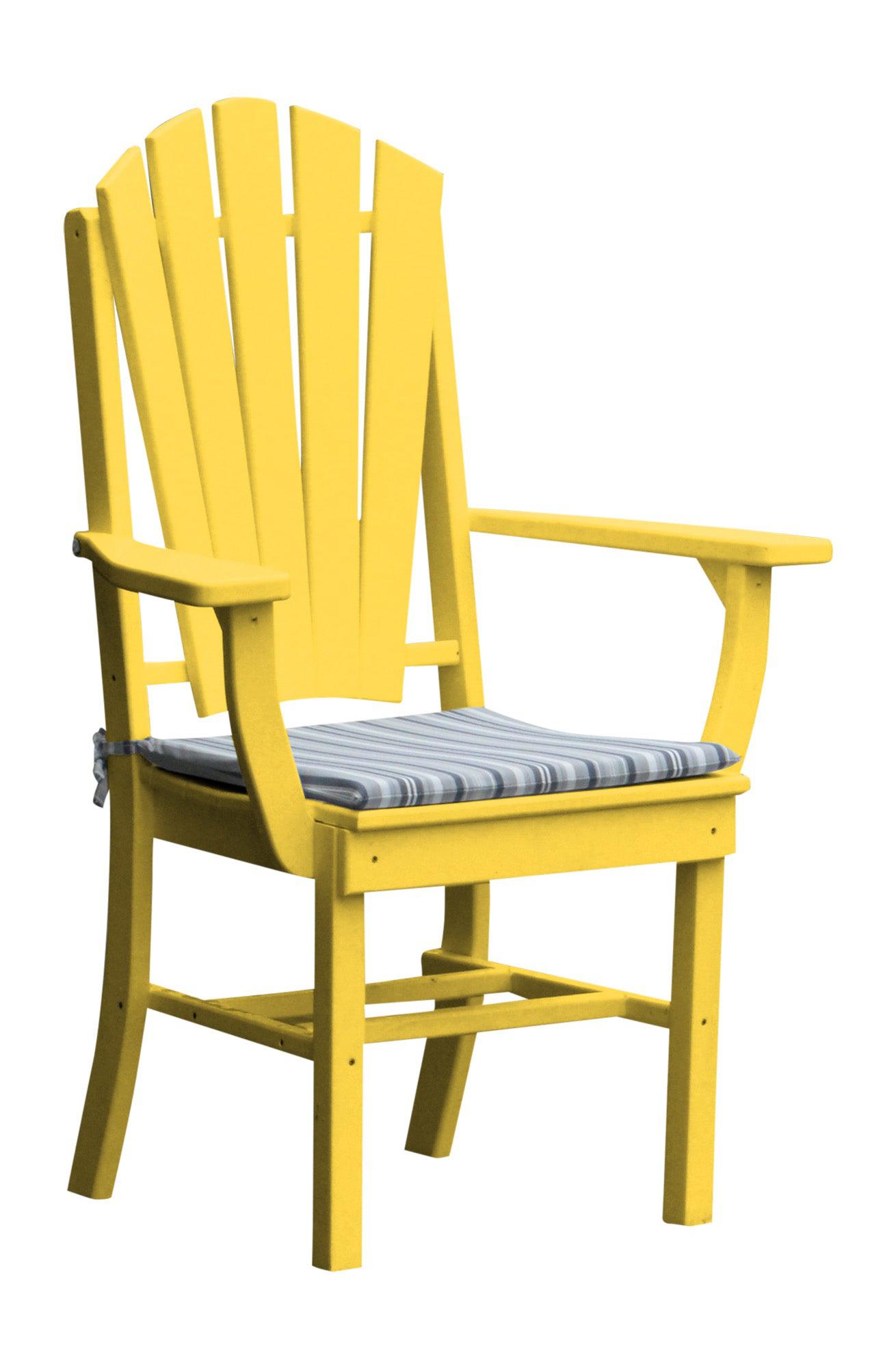 Bryton Park Poly Furniture Recycled Plastic Adirondack Dining Chair w/Arms - LEAD TIME TO SHIP 10 BUSINESS DAYS