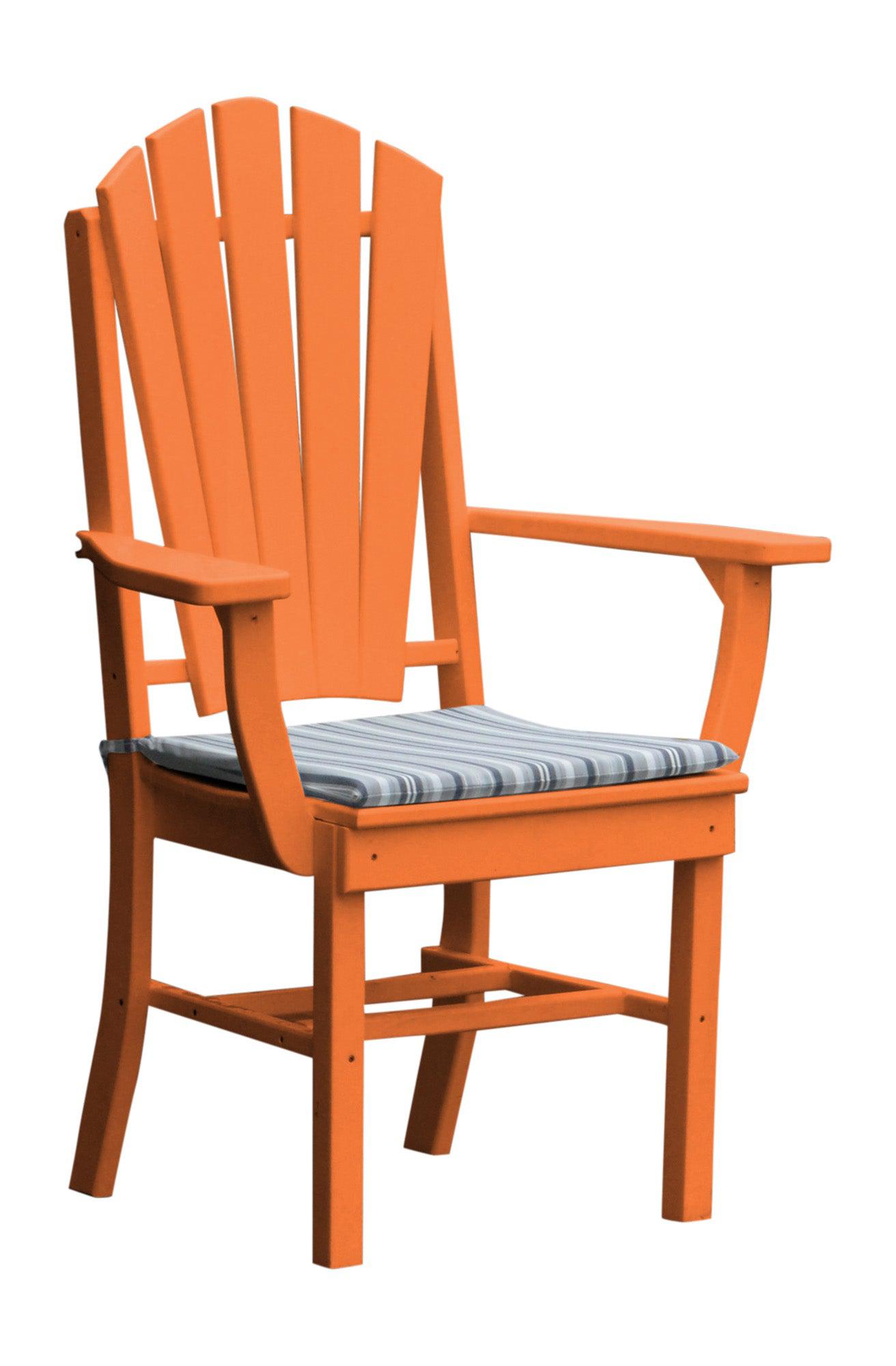 Bryton Park Poly Furniture Recycled Plastic Adirondack Dining Chair w/Arms - LEAD TIME TO SHIP 10 BUSINESS DAYS