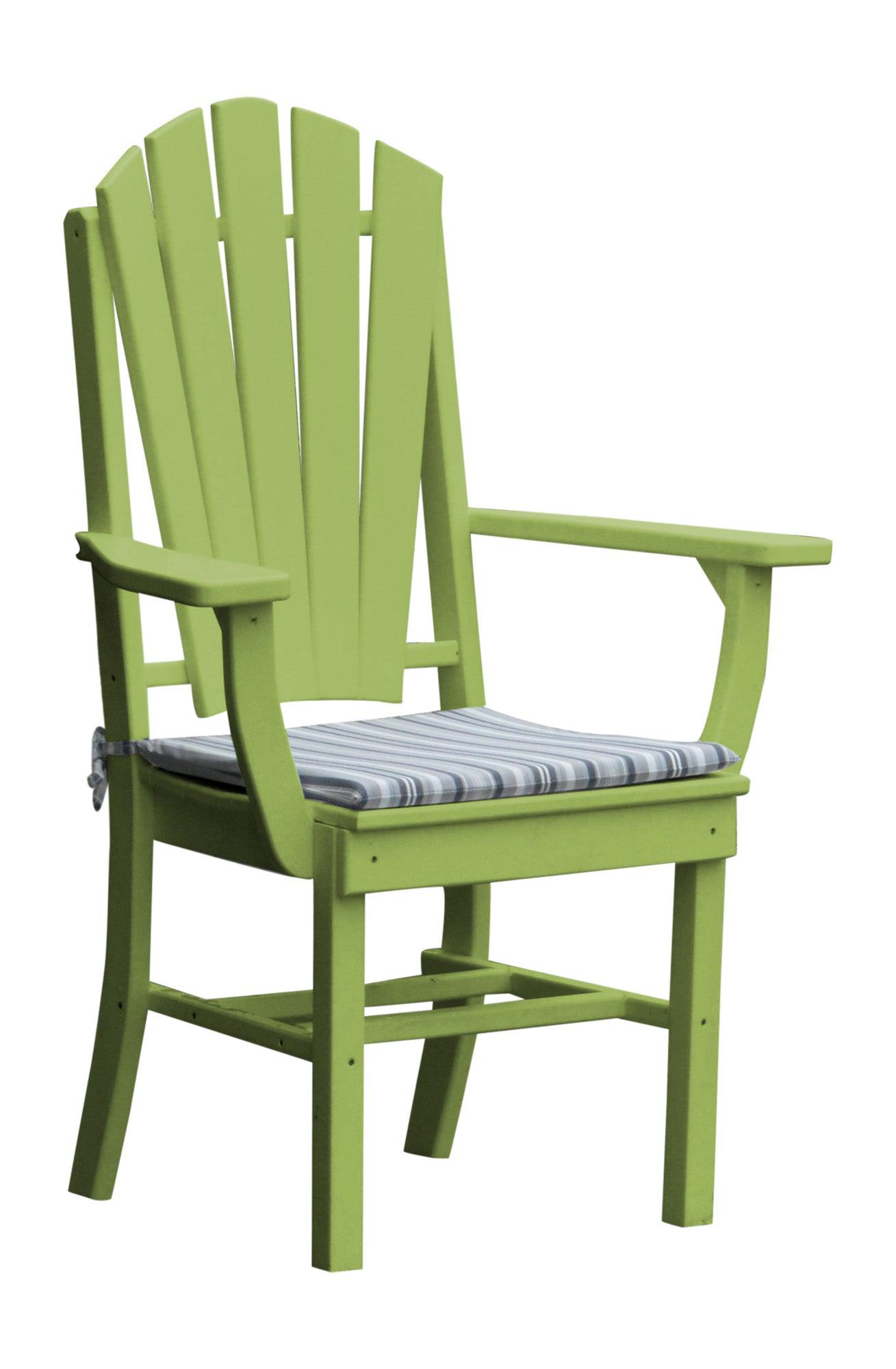 Bryton Park Poly Furniture Recycled Plastic Adirondack Dining Chair w/Arms - LEAD TIME TO SHIP 10 BUSINESS DAYS