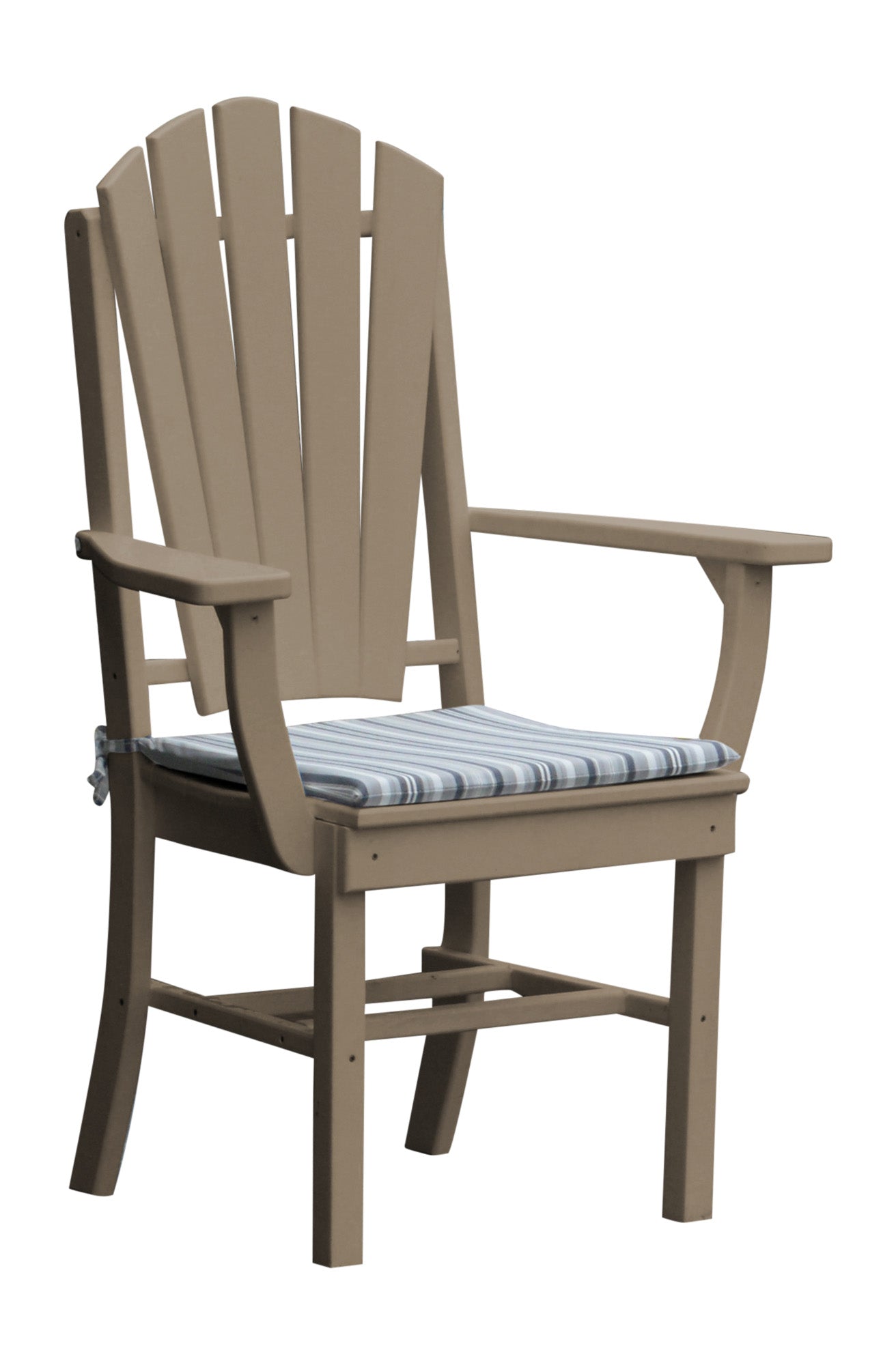 Bryton Park Poly Furniture Recycled Plastic Adirondack Dining Chair w/Arms - LEAD TIME TO SHIP 10 BUSINESS DAYS
