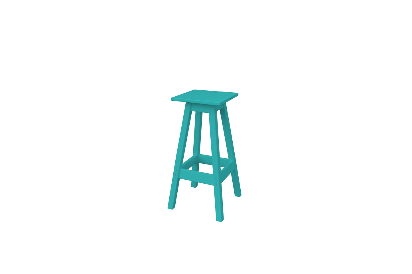 Bryton Park Poly Furniture Recycled Plastic Square Bar Stool - LEAD TIME TO SHIP 10 BUSINESS DAYS