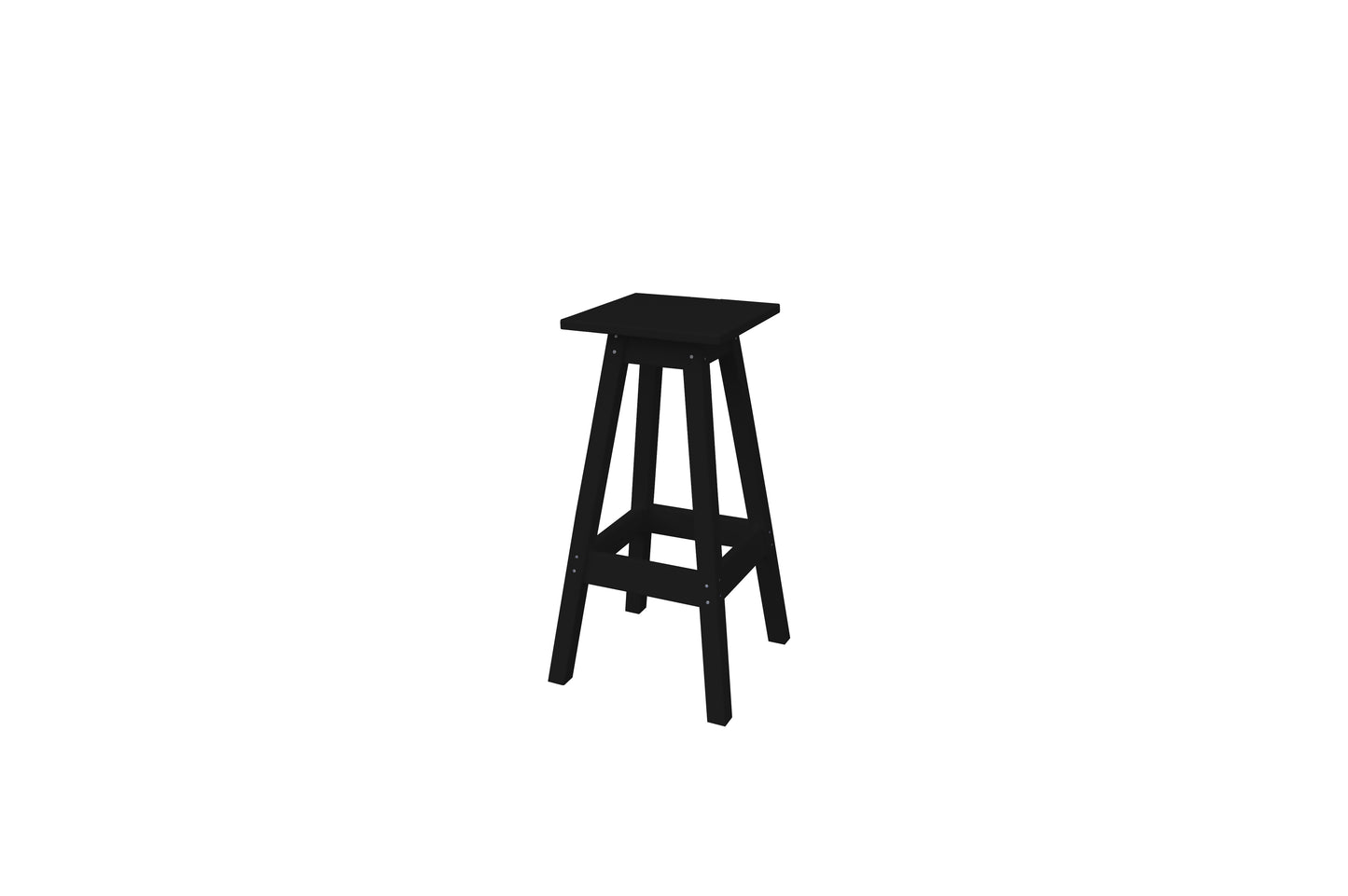 Bryton Park Poly Furniture Recycled Plastic Square Bar Stool - LEAD TIME TO SHIP 10 BUSINESS DAYS