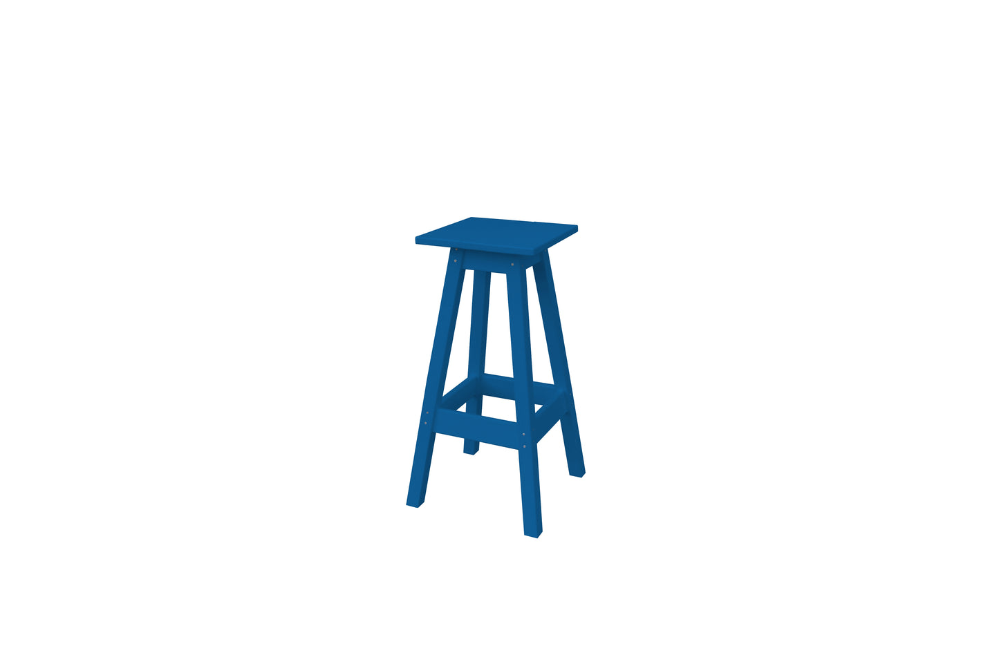 Bryton Park Poly Furniture Recycled Plastic Square Bar Stool - LEAD TIME TO SHIP 10 BUSINESS DAYS