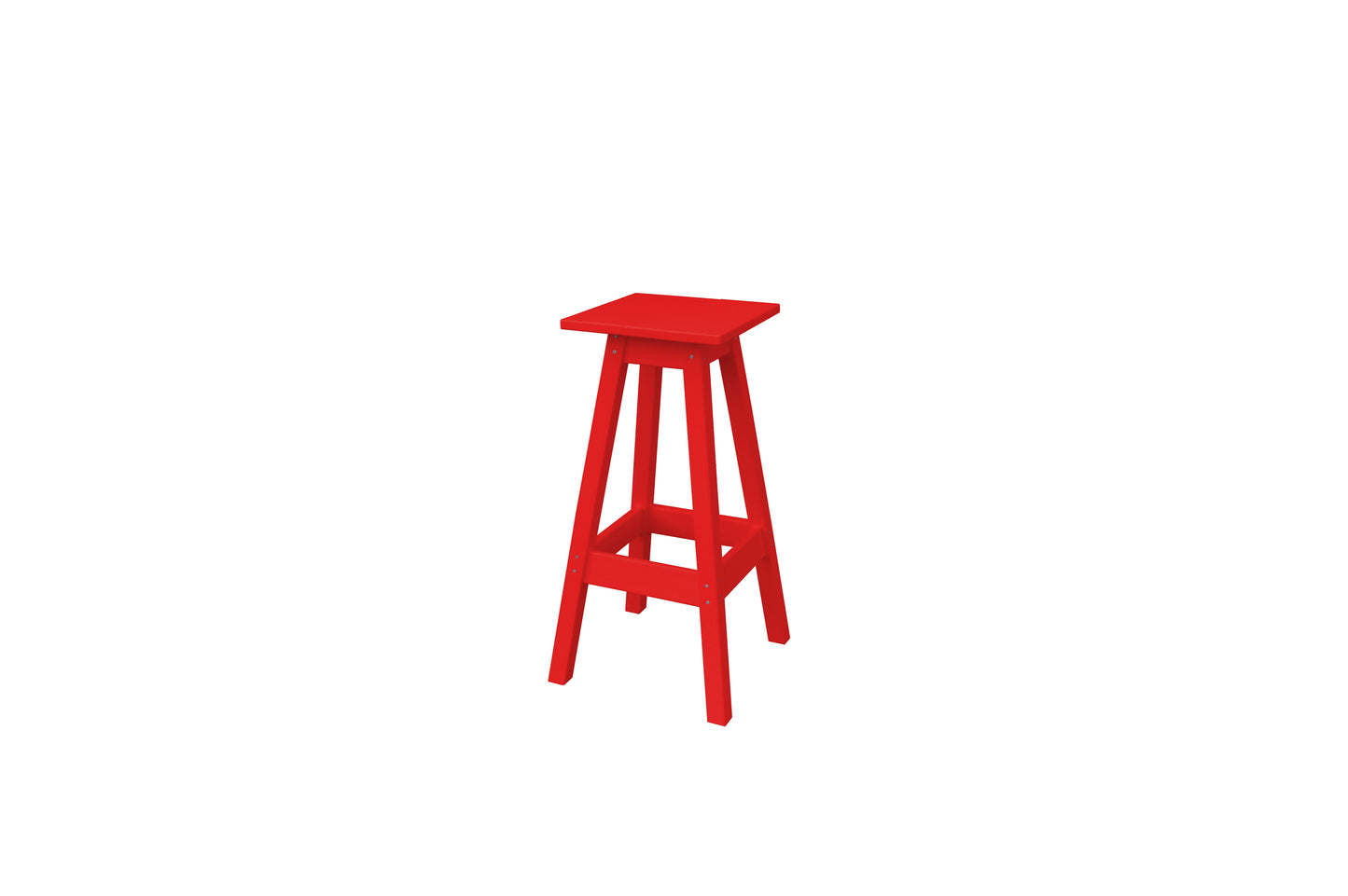 Bryton Park Poly Furniture Recycled Plastic Square Bar Stool - LEAD TIME TO SHIP 10 BUSINESS DAYS