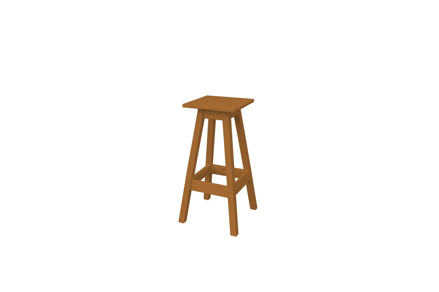 Bryton Park Poly Furniture Recycled Plastic Square Bar Stool - LEAD TIME TO SHIP 10 BUSINESS DAYS