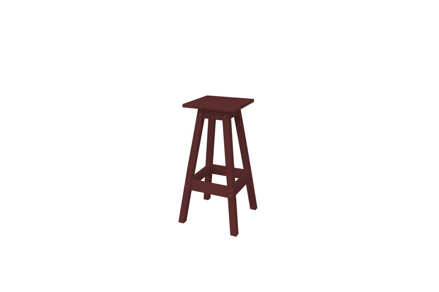Bryton Park Poly Furniture Recycled Plastic Square Bar Stool - LEAD TIME TO SHIP 10 BUSINESS DAYS