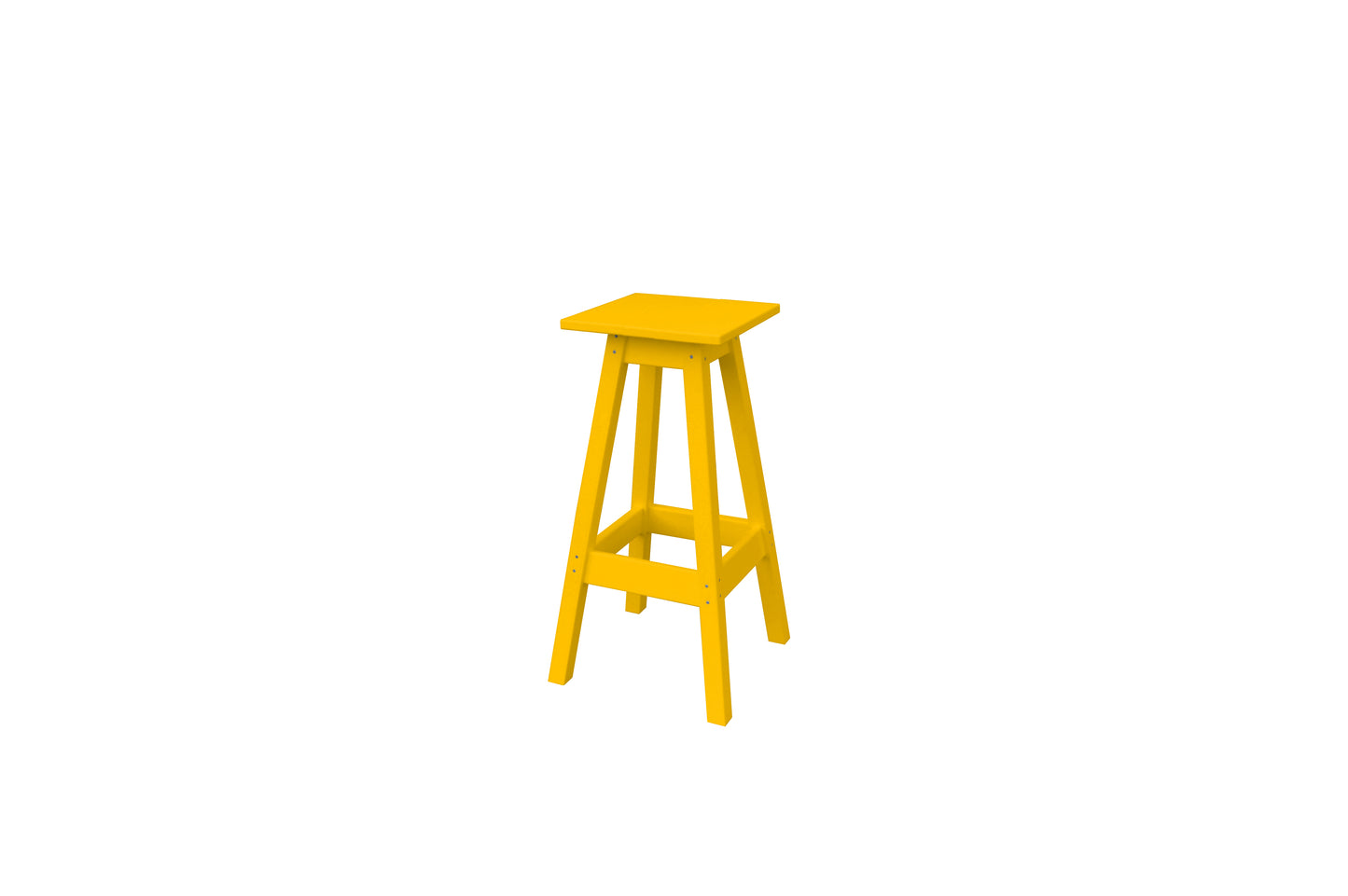 Bryton Park Poly Furniture Recycled Plastic Square Bar Stool - LEAD TIME TO SHIP 10 BUSINESS DAYS
