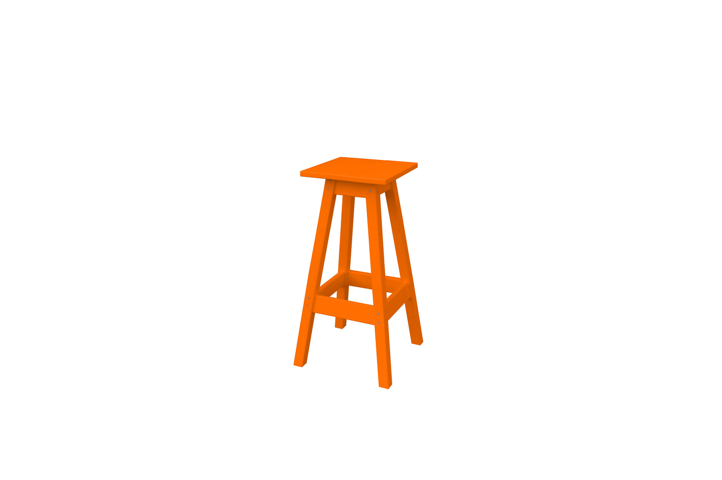 Bryton Park Poly Furniture Recycled Plastic Square Bar Stool - LEAD TIME TO SHIP 10 BUSINESS DAYS