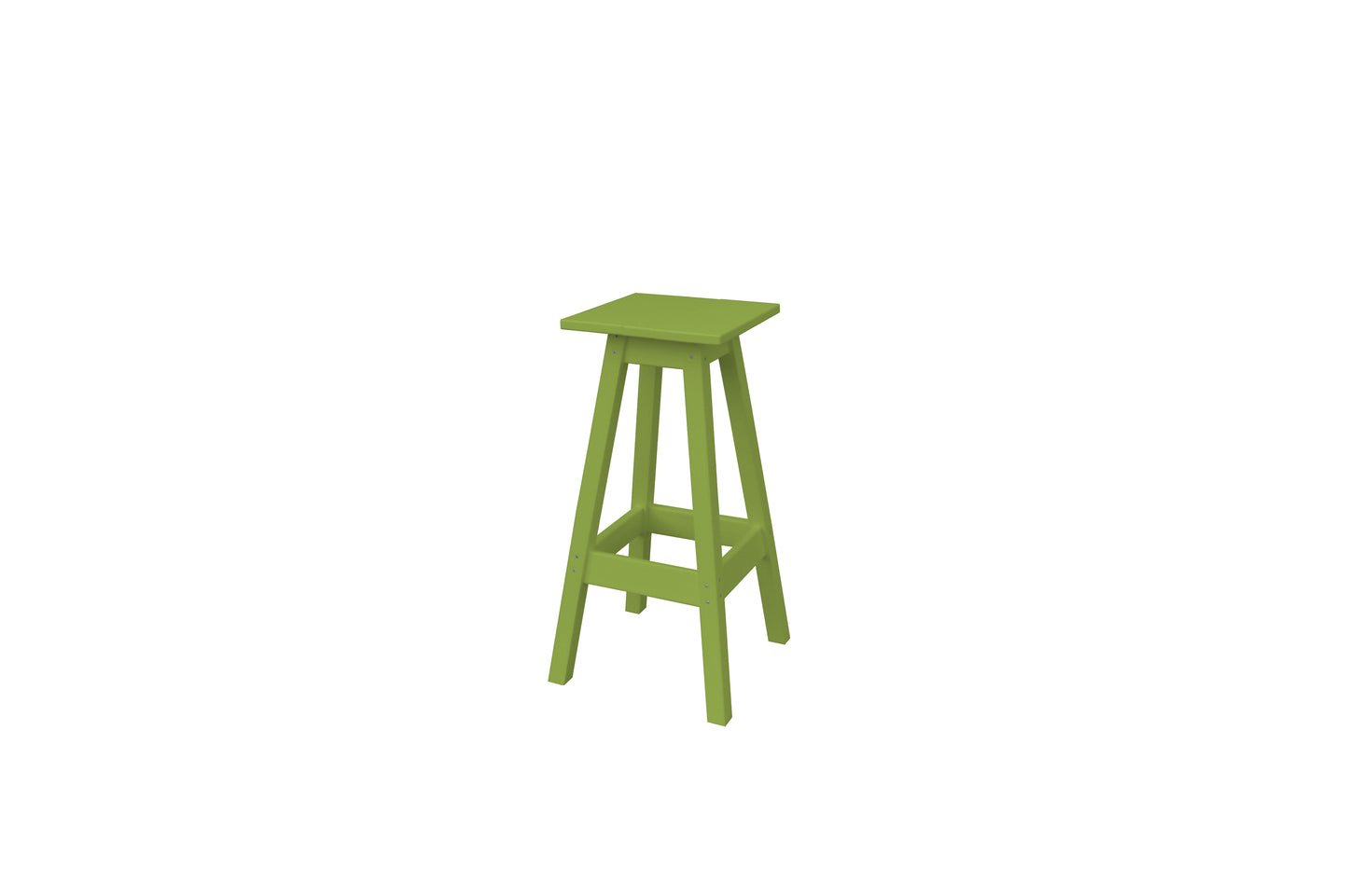Bryton Park Poly Furniture Recycled Plastic Square Bar Stool - LEAD TIME TO SHIP 10 BUSINESS DAYS
