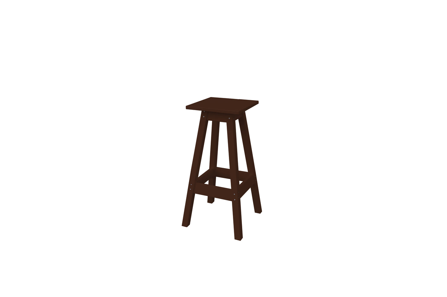 Bryton Park Poly Furniture Recycled Plastic Square Bar Stool - LEAD TIME TO SHIP 10 BUSINESS DAYS