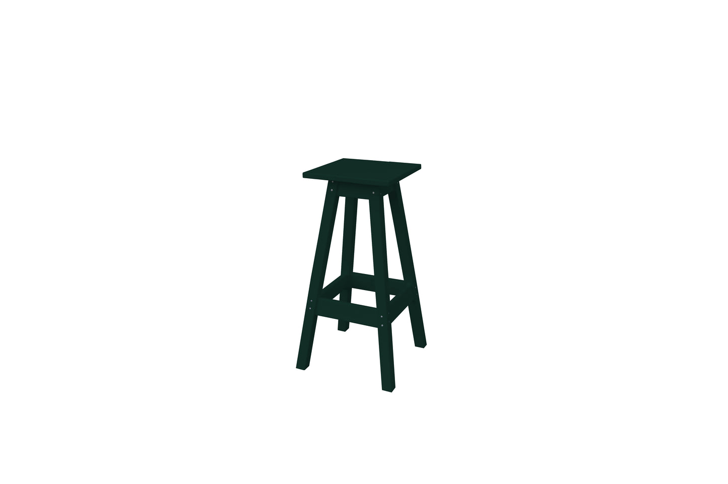Bryton Park Poly Furniture Recycled Plastic Square Bar Stool - LEAD TIME TO SHIP 10 BUSINESS DAYS