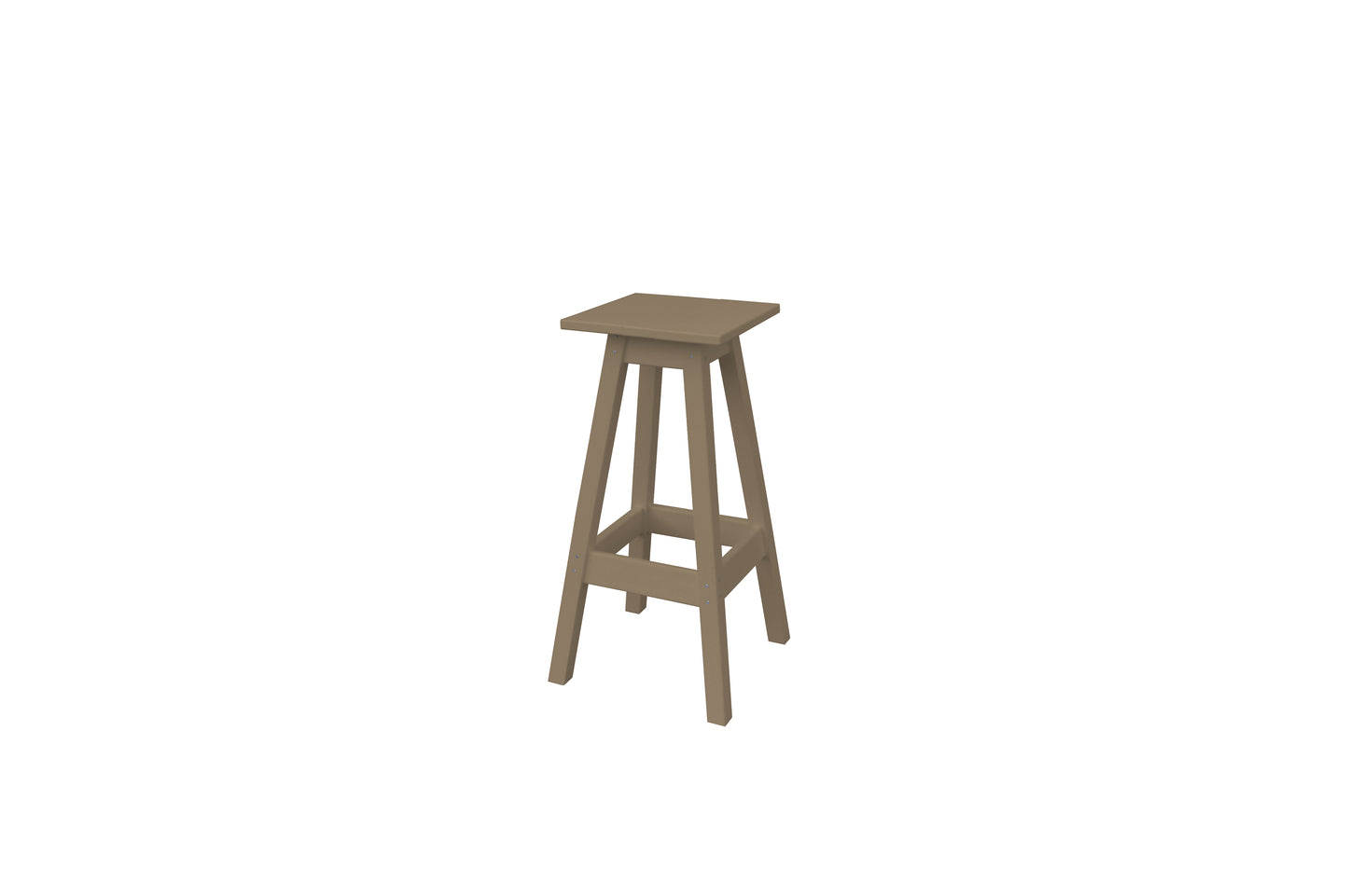 Bryton Park Poly Furniture Recycled Plastic Square Bar Stool - LEAD TIME TO SHIP 10 BUSINESS DAYS