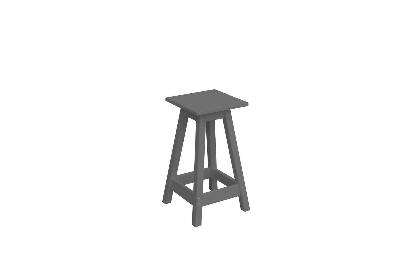 Bryton Park Poly Furniture Recycled Plastic Square Stool (Counter Height) - LEAD TIME TO SHIP 10 BUSINESS DAYS